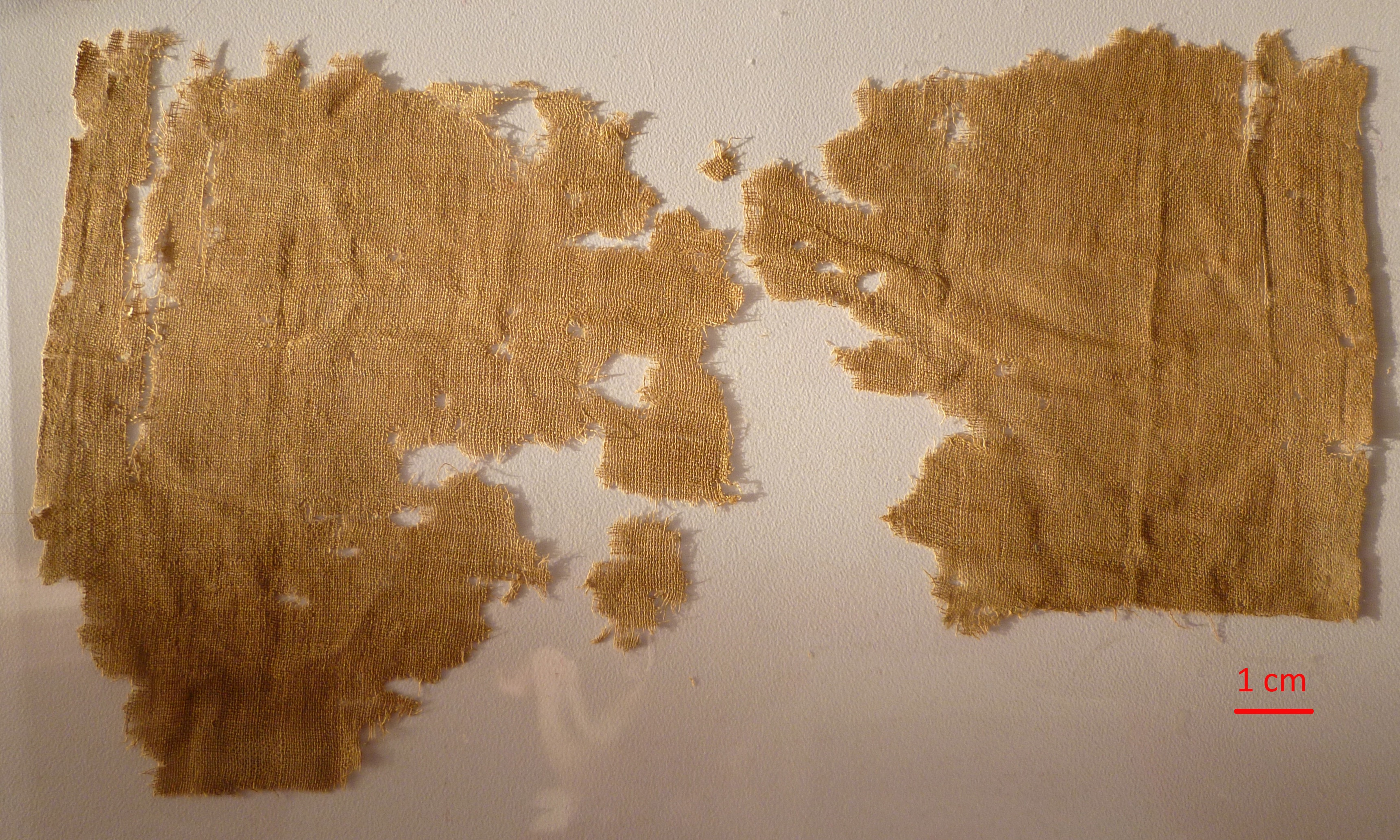 Ύφασμα ΜΝΜ 637 από το Ακρωτήριο Ζωστήρα, Αττική, 5ος αι. π.Χ. Λούβρο. Φωτογραφία C. Moulhérat. 